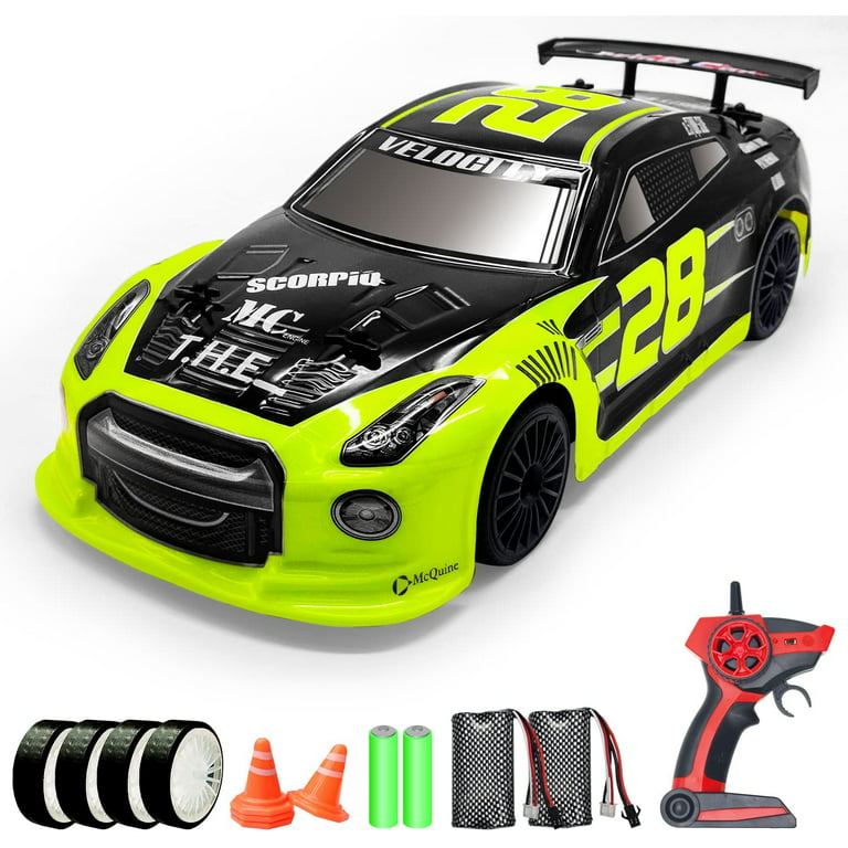 RACENT Remote Control Drift Car 1/14 RC Car 4WD Racing Drifting Car 15MPH  for Adults Boys Kids Gifts with Battery, RC Cars Drift Green