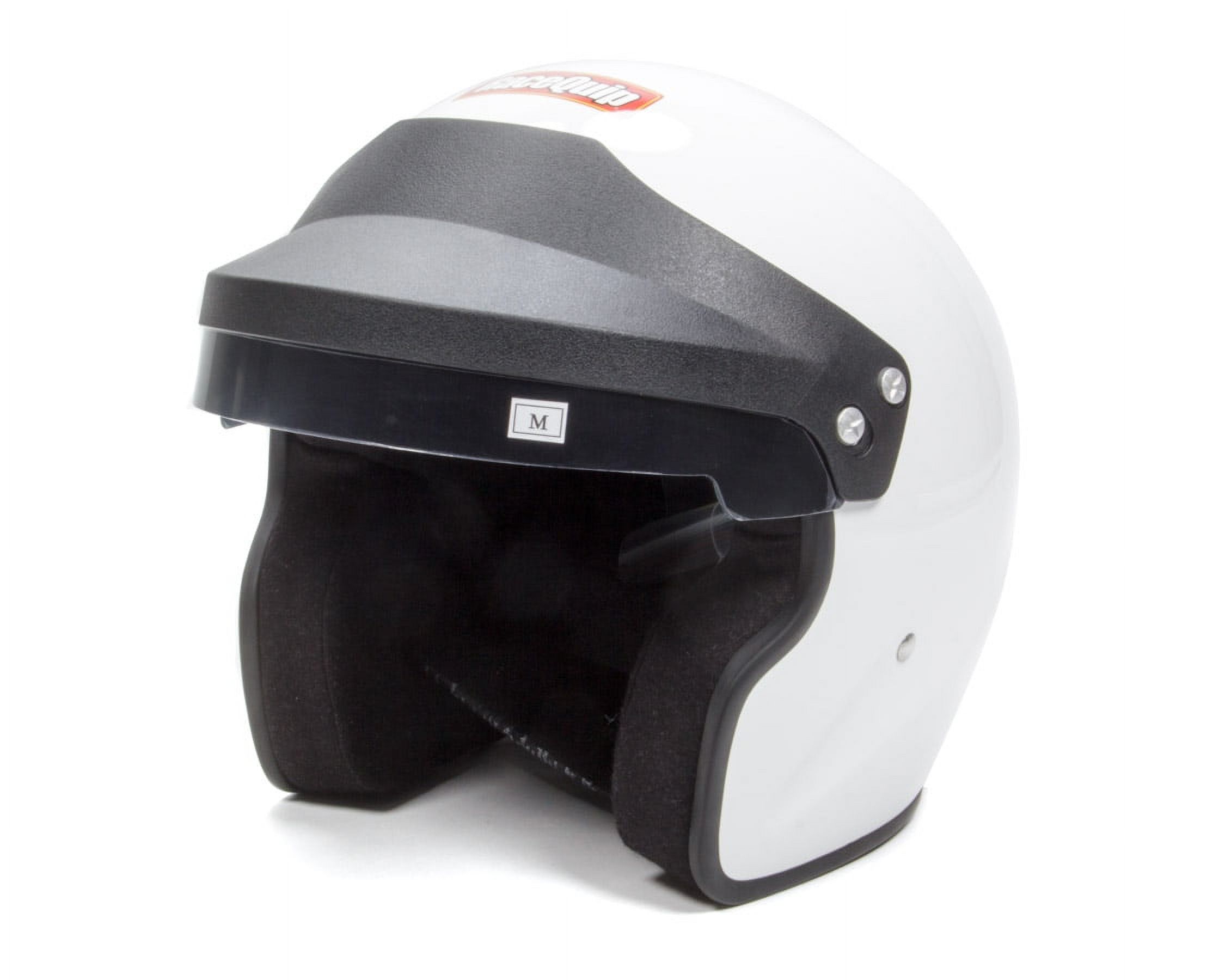 RACEQUIP/SAFEQUIP Medium White Open Face Helmet P/N 253113