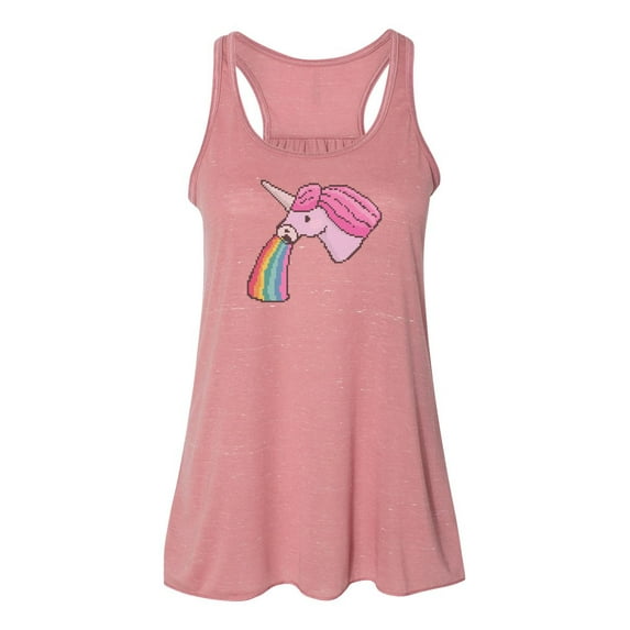 "RACERBACK, UNICORN RAINBOW, Sublimation, Women's TANK TOP, Active Wear, Mauve Marble, MEDIUM"