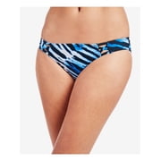 RACHEL RACHEL ROY Womens Blue Printed Stretch Lined Full Coverage Strappy Swimsuit Bottom L