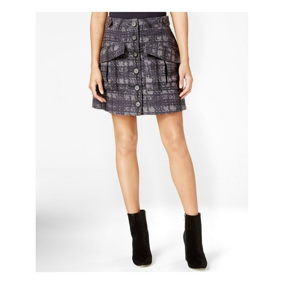 RACHEL RACHEL ROY Womens Navy Pocketed Above The Knee A-Line Skirt 4