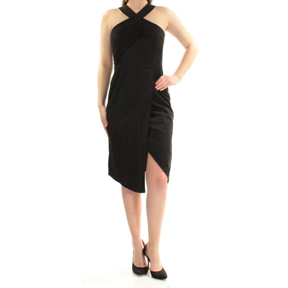 RACHEL ROY $139 Womens New 1172 Black V Neck Sleeveless Sheath Dress 4 B B