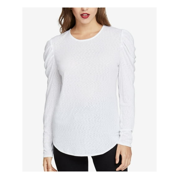 RACHEL ROY $69 Womens New 1247 White Gemima Drape Shoulder Long Sleeve Top M B B