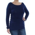thumbnail image 1 of RACHEL ROY $69 Womens New 1385 Navy Long Sleeve Boat Neck Casual Top L B+B, 1 of 2