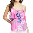 thumbnail image 1 of RACHEL ROY $69 Womens New Pink Floral Ruffled Tank Top L B+B, 1 of 2
