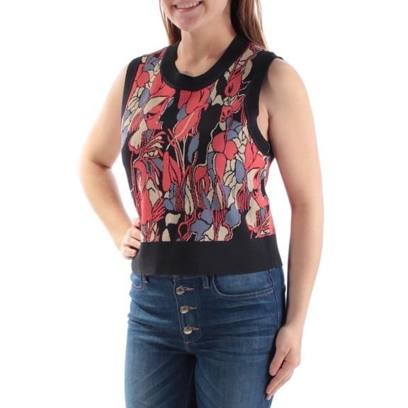 RACHEL ROY $79 Womens New 1289 Navy Sleeveless Jewel Neck Casual Top M B B