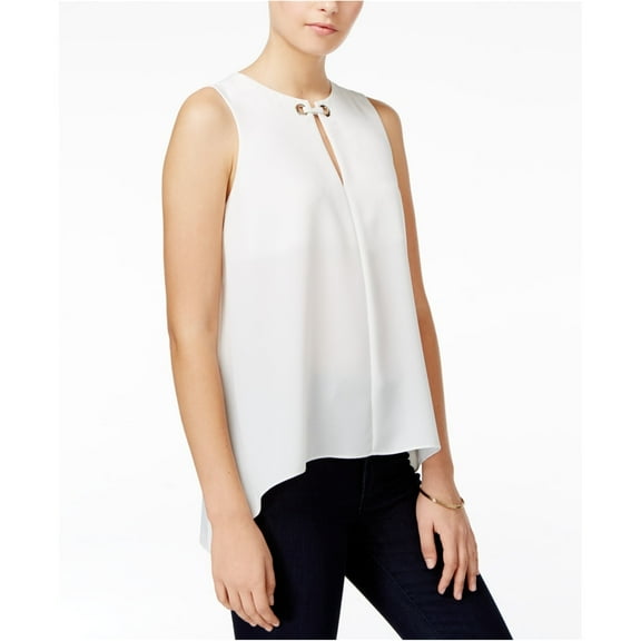 Rachel Roy Womens Sleek Keyhole Pullover Blouse
