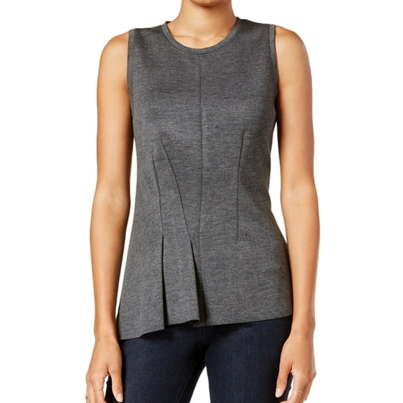 RACHEL ROY Womens Gray Sleeveless Jewel Neck Top  Size: S