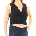 thumbnail image 1 of RACHEL ROY $79 Womens New 1624 Black Sleeveless V Neck Crop Top Casual Top 4 B+B, 1 of 2