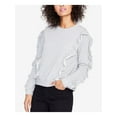 thumbnail image 1 of RACHEL ROY $79 Womens New 1660 Gray Ruffled Jewel Neck Long Sleeve Top XL B+B, 1 of 2