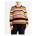 thumbnail image 1 of RACHEL ROY $89 Womens New Black Color Block Crew Neck Long Sleeve Top M B+B, 1 of 2