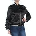 thumbnail image 1 of RACHEL ROY $99 Womens New 1040 Black Ruffled Bomber Jacket L B+B, 1 of 2