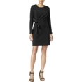 thumbnail image 1 of RACHEL ROY Womens Black Tie Long Sleeve Sheath Dress 6, 1 of 3