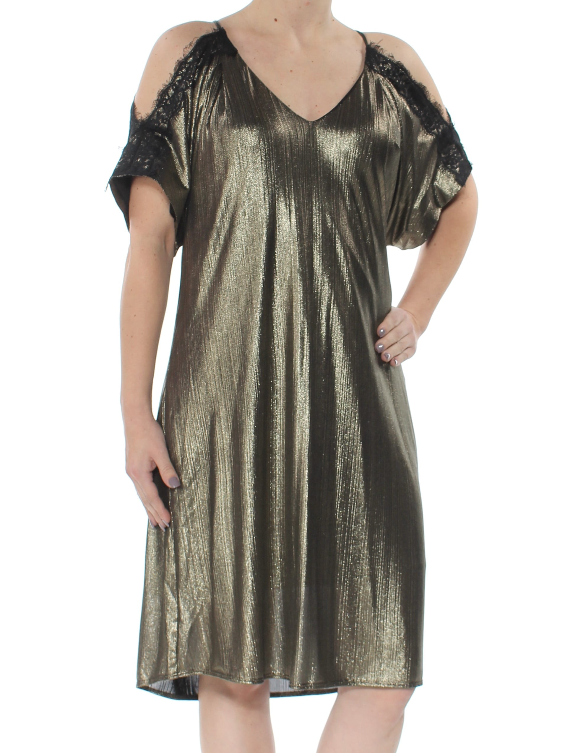 rachel roy metallic wrap dress Rachel Rachel Roy Cold-Shoulder Lace & Metallic Dress