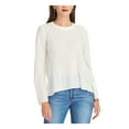 thumbnail image 1 of RACHEL ROY Womens Ivory Long Sleeve Crew Neck Tunic Top L, 1 of 2