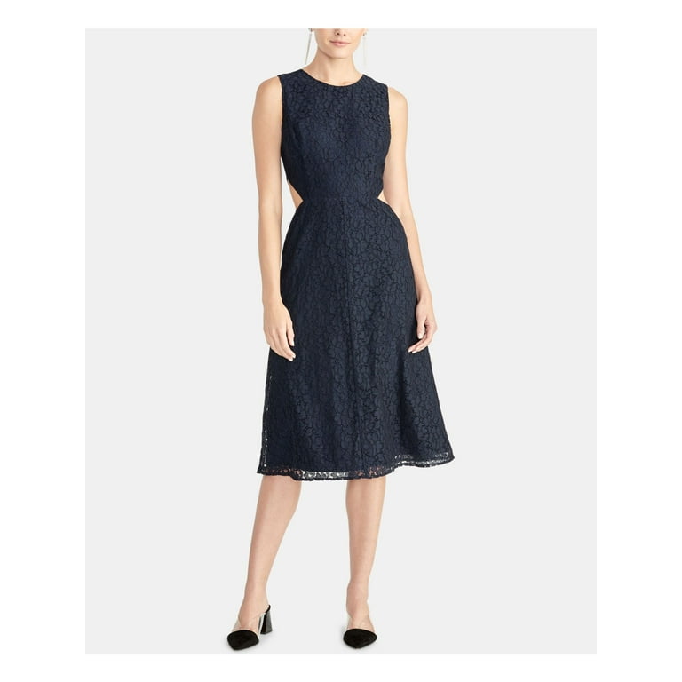 Rachel Roy Elana Lace Dress 12 True Navy RMSD017828XC