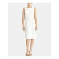 thumbnail image 1 of RACHEL ROY Womens White Sleeveless Jewel Neck Midi Sheath Formal Dress Size: 2, 1 of 2