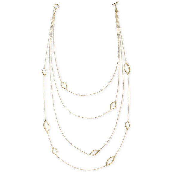 RACHEL Rachel Roy Gold-Tone Open Leaf 21" Multi-Strand Necklace