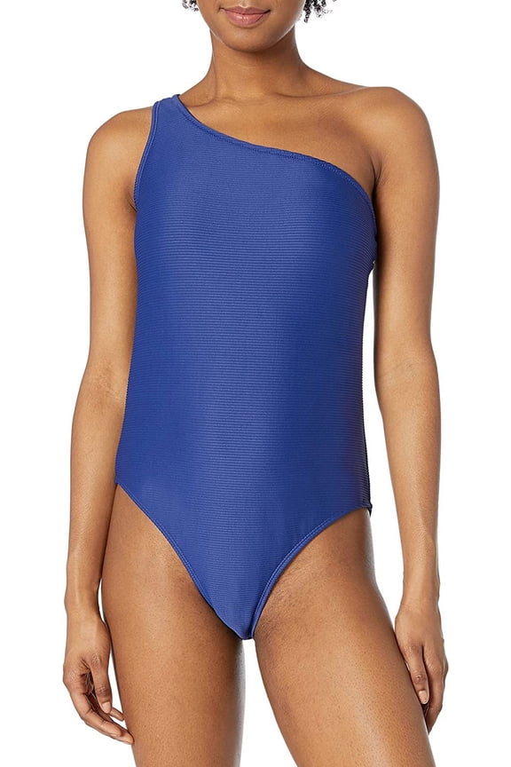 Roy Ribbed One-Shoulder 1-Piece Swimsuit
