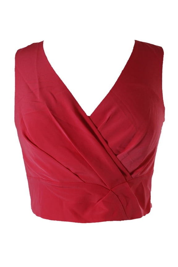 Roy Womens Flamingo Sleeveless Zip-Back Crop Top 2