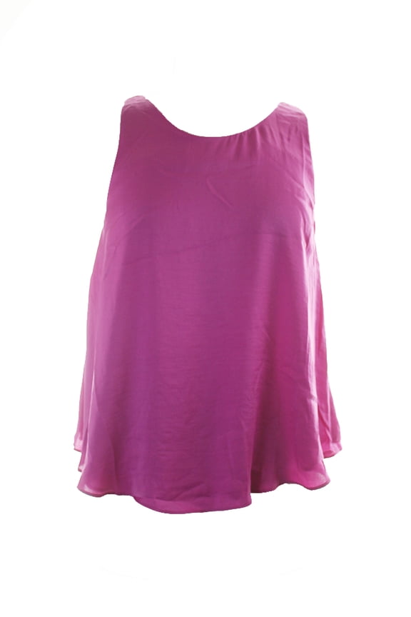 Roy Womens Fuchsia Sleeveless Crosscross Back Top M