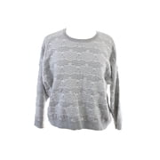 RACHEL Rachel Roy Womens Grey Soft Heather Architexture Pullover L