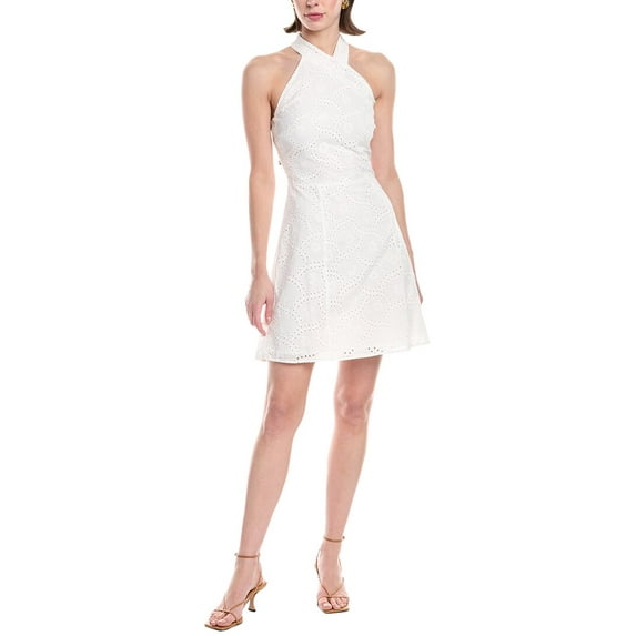 RACHEL Rachel Roy womens Kit Eyelet Mini Dress, 2, White