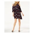 thumbnail image 1 of RACHEL ZOE $149 Womens New 1060 Navy Printed Ruffled Dress L B+B, 1 of 4