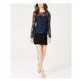 thumbnail image 1 of RACHEL ZOE $445 Womens New 1295 Blue Lace Contrast Sheath Dress 0 B+B, 1 of 2