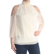 RACHEL ZOE $99 Womens New 1297 Ivory Pinstripe Tunic Top XS B+B