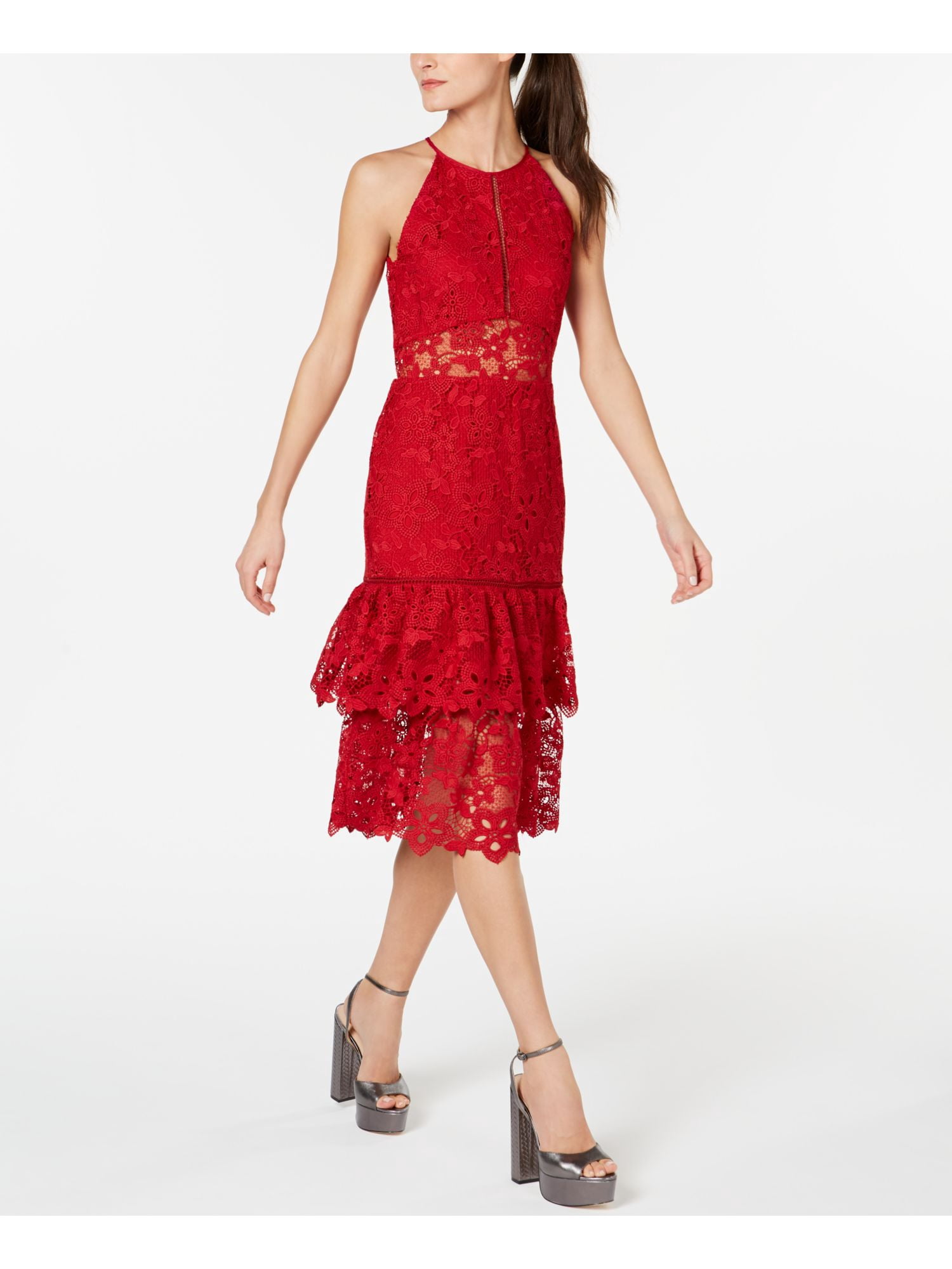 Slim Fit Stretch Crepe Dress Rachel Zoe Women's Zoey One-Shoulder Ruffle  Dress  Slim Fit Stretch Crepe Evening Cocktail Dress
