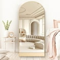RACHMADES 65"x24" Arch Mirror Full Length Full Body Mirror Arched Floor Mirror with Stand Tall
