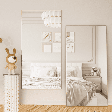 Mainstays Over-The-Door Mirror with hardware, 14.25IN X 50.25IN, White