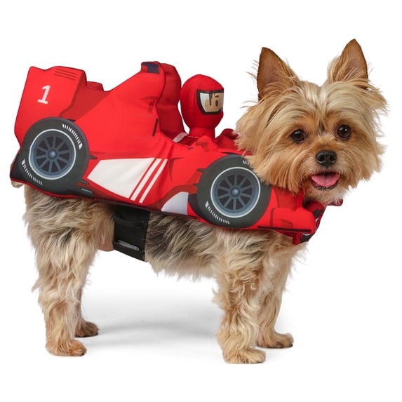 Vibrant Life Halloween Racing Driver Costume for Dogs and Cats, Red, Extra Small
