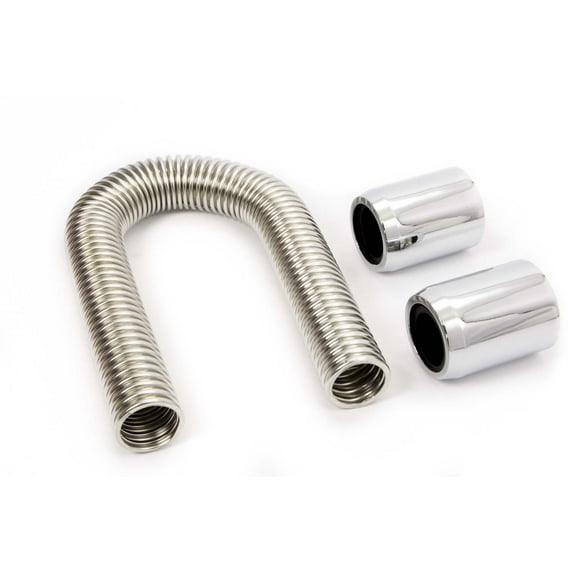 RACING POWER CO 24 In Long Chrome End Caps Radiator Hose Kit Kit P/N R7305