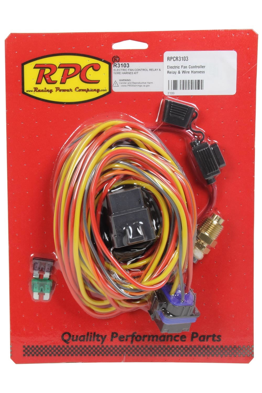 RACING POWER CO-PACKAGED Electric Fan Controller Relay & Wire Harness partNumber: R3103