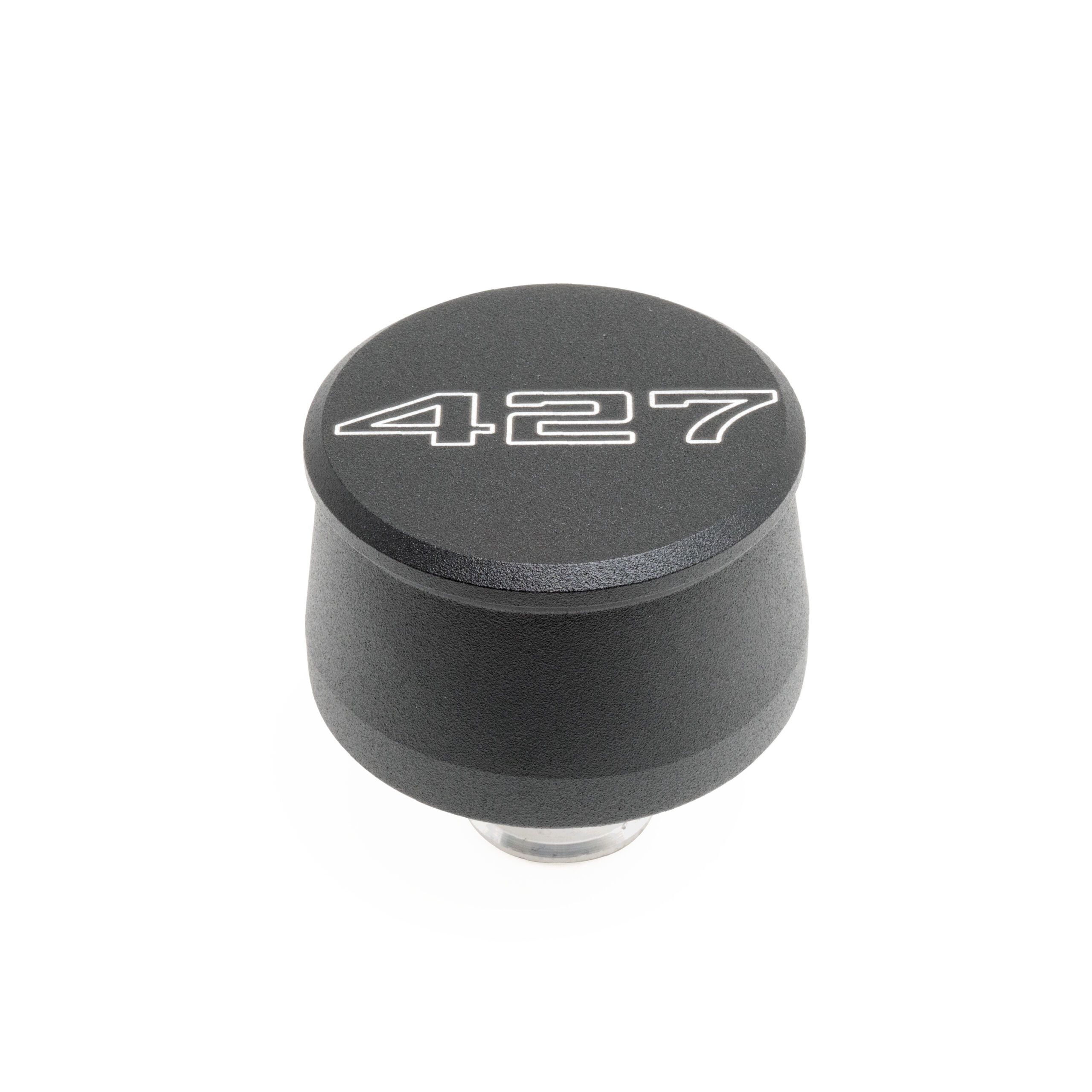 RACING POWER CO-PACKAGED Valve Cover Breather 427 Logo Black Each partNumber: R8212