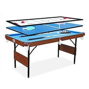 RACK Crucis 5.5-Foot Folding 3 in 1 Multi Game Billiard/Pool Table (Blue)