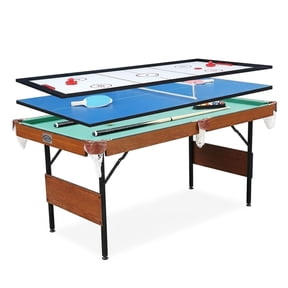 RACK Crux 55 in Folding Billiard/Pool Table (Green 3-in-1 Multi Game)