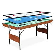 RACK Crux 55 in Folding Billiard/Pool Table (Green 3-in-1 Multi Game)
