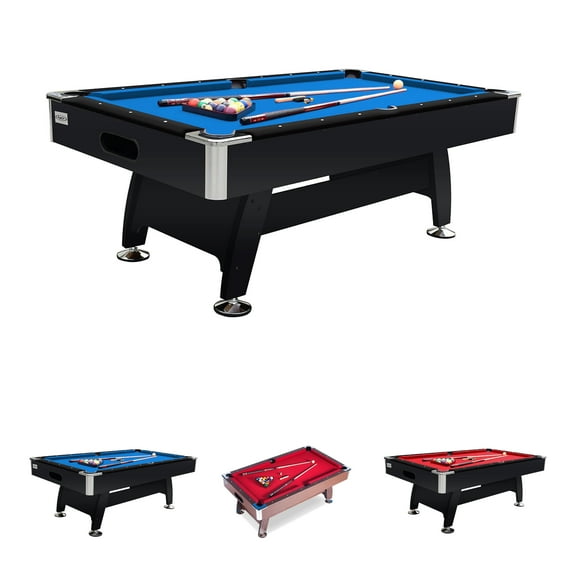 RACK Draco 7-Foot Tournament Billiard/Pool Table (Blue Felt with Black Body)