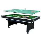 RACK Scorpius 7-Foot Multi Game Billiard/Pool with Table Tennis (Green Felt with Black Body)