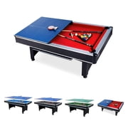 RACK Scorpius 7-Foot Multi Game Billiard/Pool with Table Tennis Red