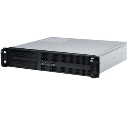 RACKOWL 2U Server Chassis, Server Case; 4x 3.5"/ 2.5" HDD Bays, 1x 5.25" Device, Support Micro-ATX Motherboard; Rear Fans: 2x 80mm, Size: 16.9"x 3.5"x 15.0"