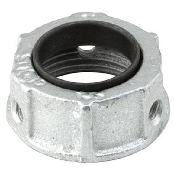 Raco IMC Bushing, 1-1/2 in, Threaded, Iron, Zinc Plated, Gray 1136