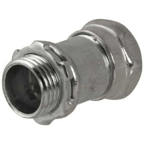 RACO 2904, EMT Connector, 1""Emt Compression Connector, Uninsulated, 1 PC