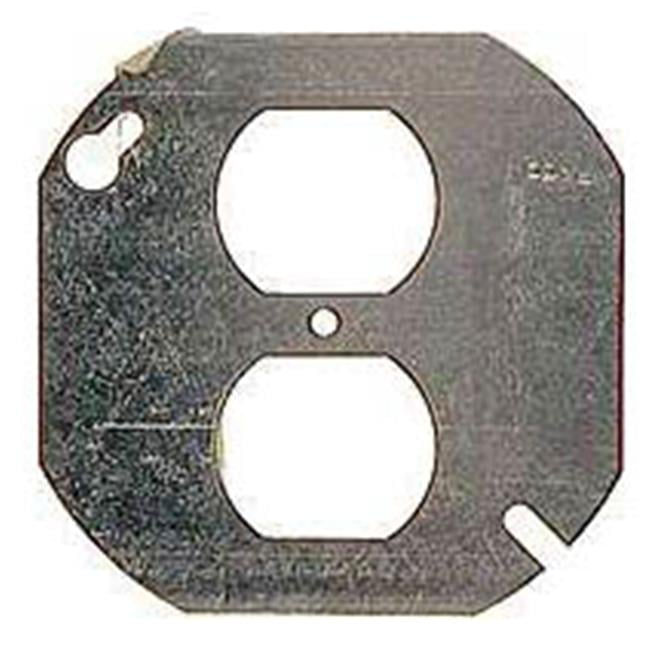 Raco Gray Steel Octagon Flat Box Cover for Switches