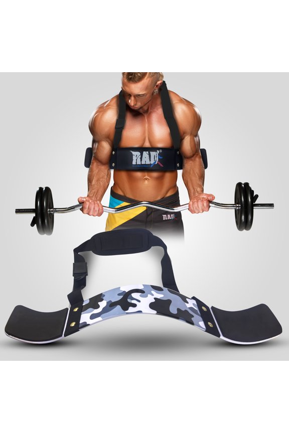 RAD Arm Blaster Bicep Curl, Support for Big Arms Muscle Bodybuilding & Weight Lifting (Camo)