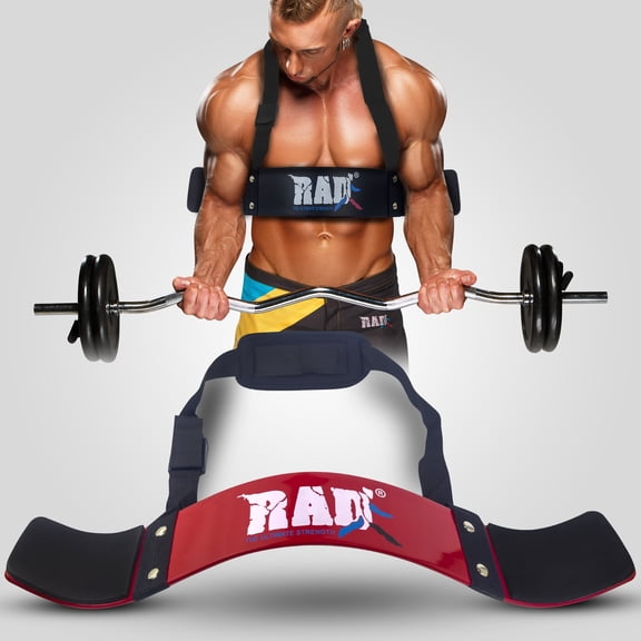 RAD Arm Blaster for Biceps & Triceps, Support for Big Arms Muscle Bodybuilding & Weight Lifting (Red)