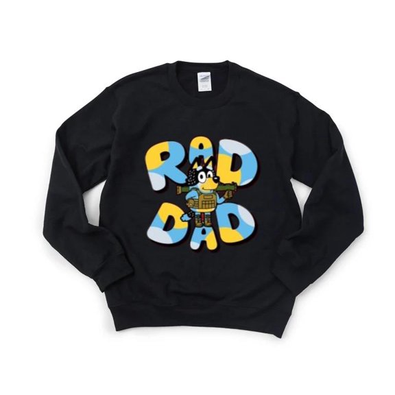 RAD DAD Funny Fathers Day Cool Awesome Groovy Retro New Sweatshirt, for men & women, up to size 5XL